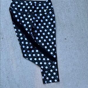 Nike Black and White Polka Dot Leggings